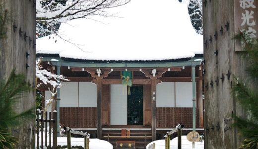 寂光院の雪景色